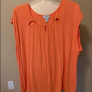 3XL Women’s orange capped sleeve top
